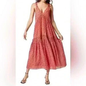 Joie Sleeveless Tiered Pullover Maxi Dress Size Medium